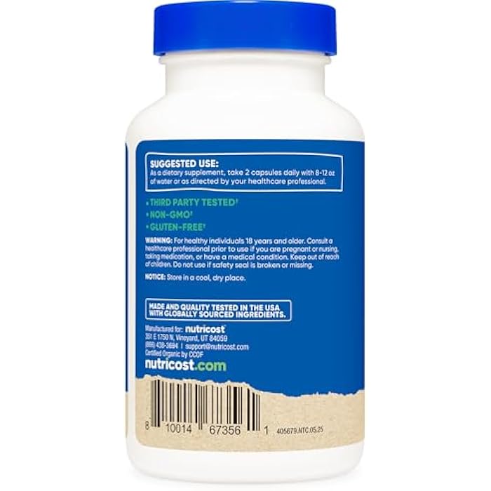 Nutricost Camu Camu 1000mg, 120 Capsule - CCOF Certified Made with Organic, Non-GMO and Gluten Free - Image 4