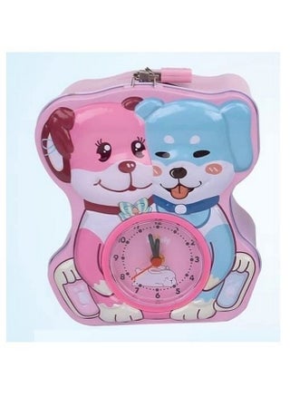 TEMSON 2 in 1 Metal Coin Box and Alarm Clock - Table Alarm Clock with Piggy Bank/Coin Box/Metal Coin Bank for Kids/Money Bank with Key and Lock/Birthday Return Gift (S-244) (Assorted Colour) - pzsku/ZD126BB1F3C0E48CA6DCCZ/45/1743224367/f93deab8-febb-4a4d-b536-75631c1b5a2b
