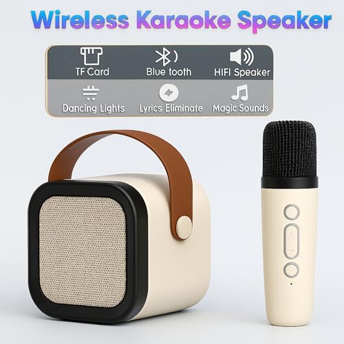 GRAPHENE Karaoke Machine for Singing Birthday Gift Toy for Girls Boys Kids Wireless Mic Mini Portable Bluetooth Speaker Voice Changing Effects Rechargeable Microphone & Dynamic LED Lights - Image 4