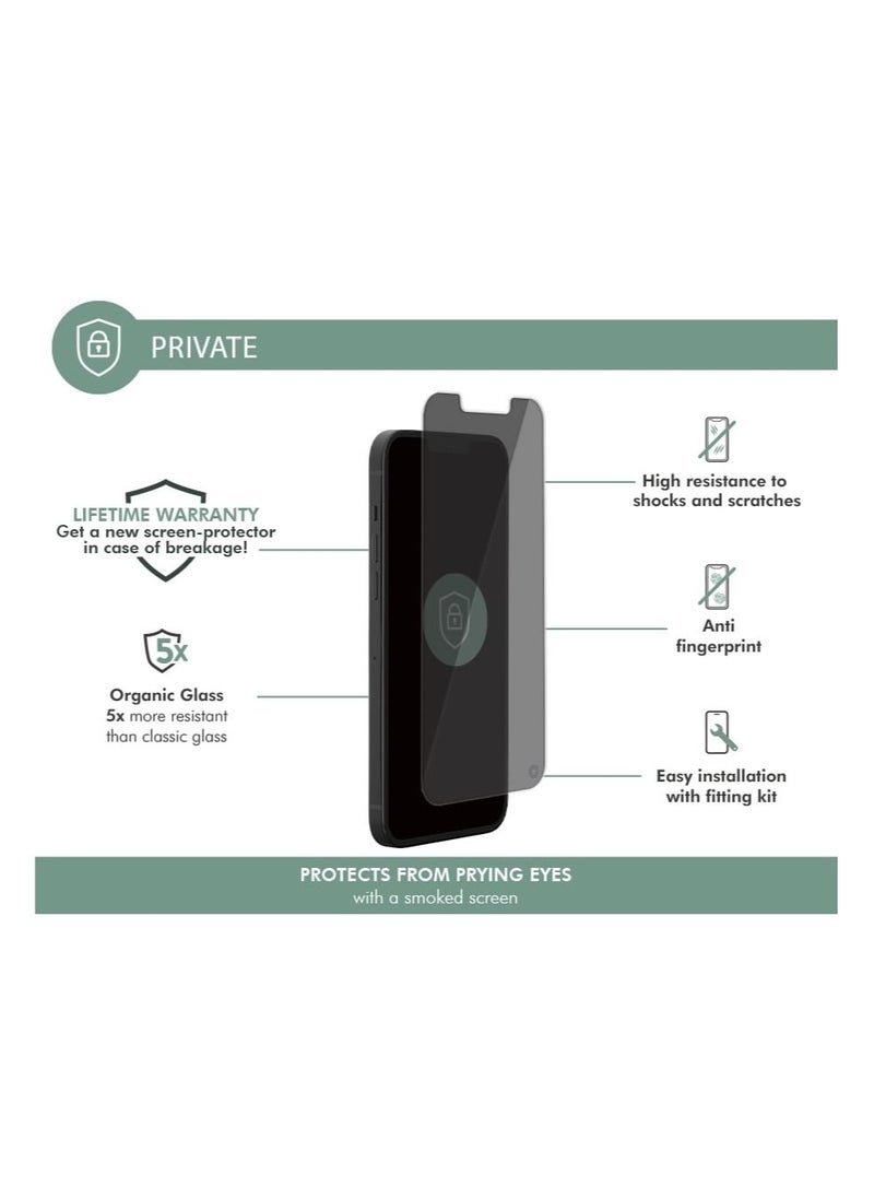 FORCE Force Glass iPhone 13 Pro Max Flat Private Screen protectors Lifetime Warranty  - Image 3