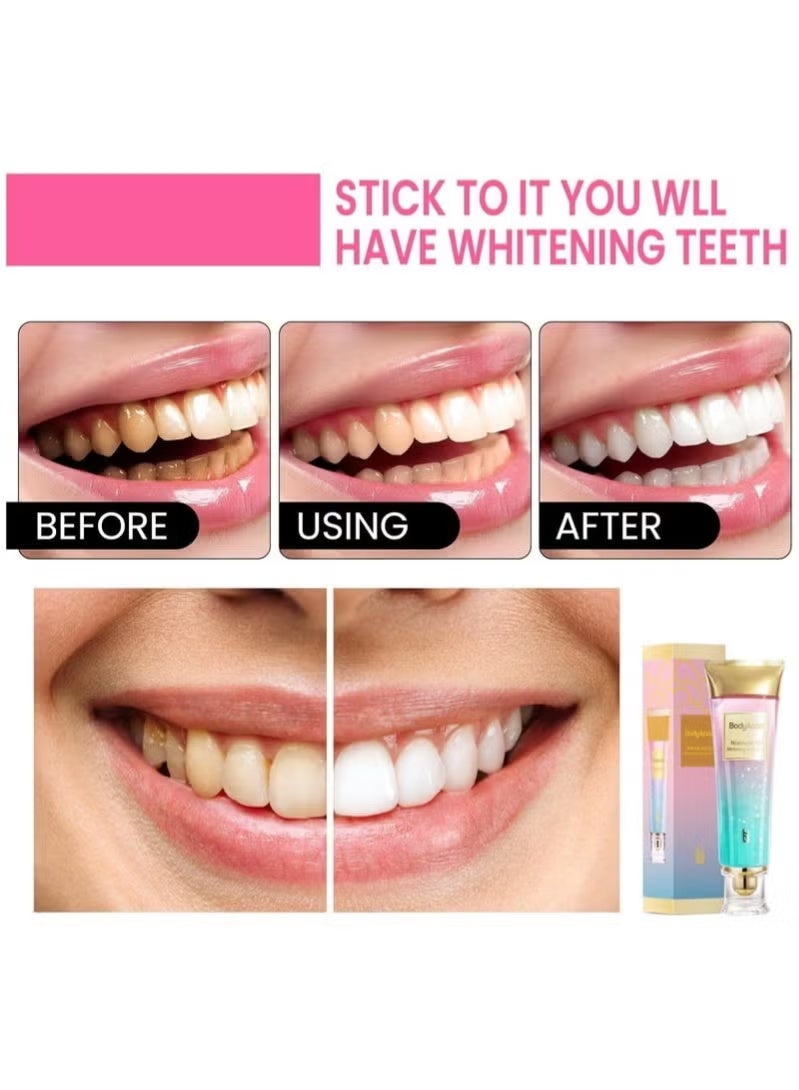 BodyAccel Niacinamide Whitening Toothpaste, Niacinamide Toothpaste,Stain Removal Triple Whitening Toothpaste Natural Gentle, Fresh Breath - Image 2