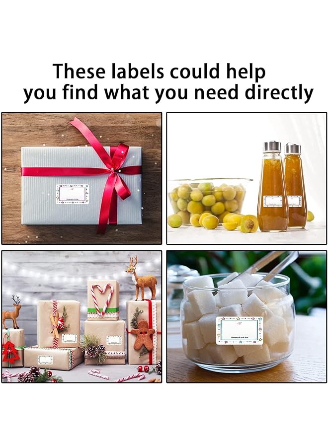 إيروريكس ملصقات للبرطمانات وملصقات مجمدة للأطعمة وملصقات برطمانات مربى ذاتية اللصق مقاس 45 × 25 مم وملصقات برطمانات وملصقات للمطبخ وملصقات زجاجات الطعام وملصقات زجاجات الطعام 1 لفة 250 قطعة عبوتان - Image 3