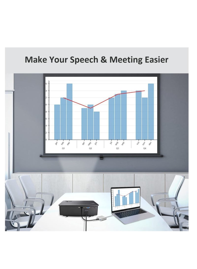 Excefore USB C to HDMI Adapter Type C to 4K HDMI Video Converter Multiple Adapter with USB C Fast Charging Port & USB 3.0 Port USB C Converter for MacBook Pro iPad Pro Air 2021 2020 Galaxy S20 Dell XPS13 15 - Image 4