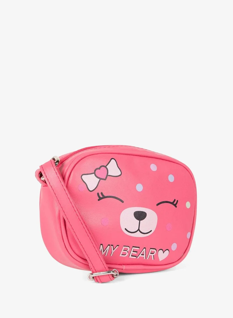 Defacto Girl Teddy Bear Patterned Shoulder Bag