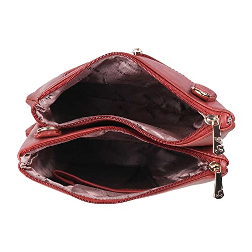 Mochi Women Red Zip Top Sling Bag (66-7211) - Image 2