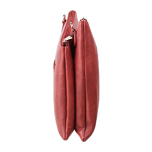 Mochi Women Red Zip Top Sling Bag (66-7211) - Image 5