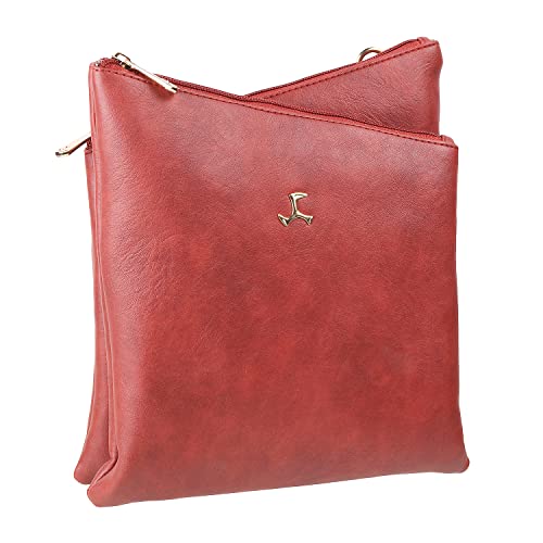 Mochi Women Red Zip Top Sling Bag (66-7211) - Image 4