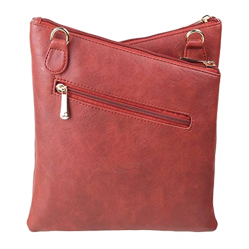 Mochi Women Red Zip Top Sling Bag (66-7211) - Image 3