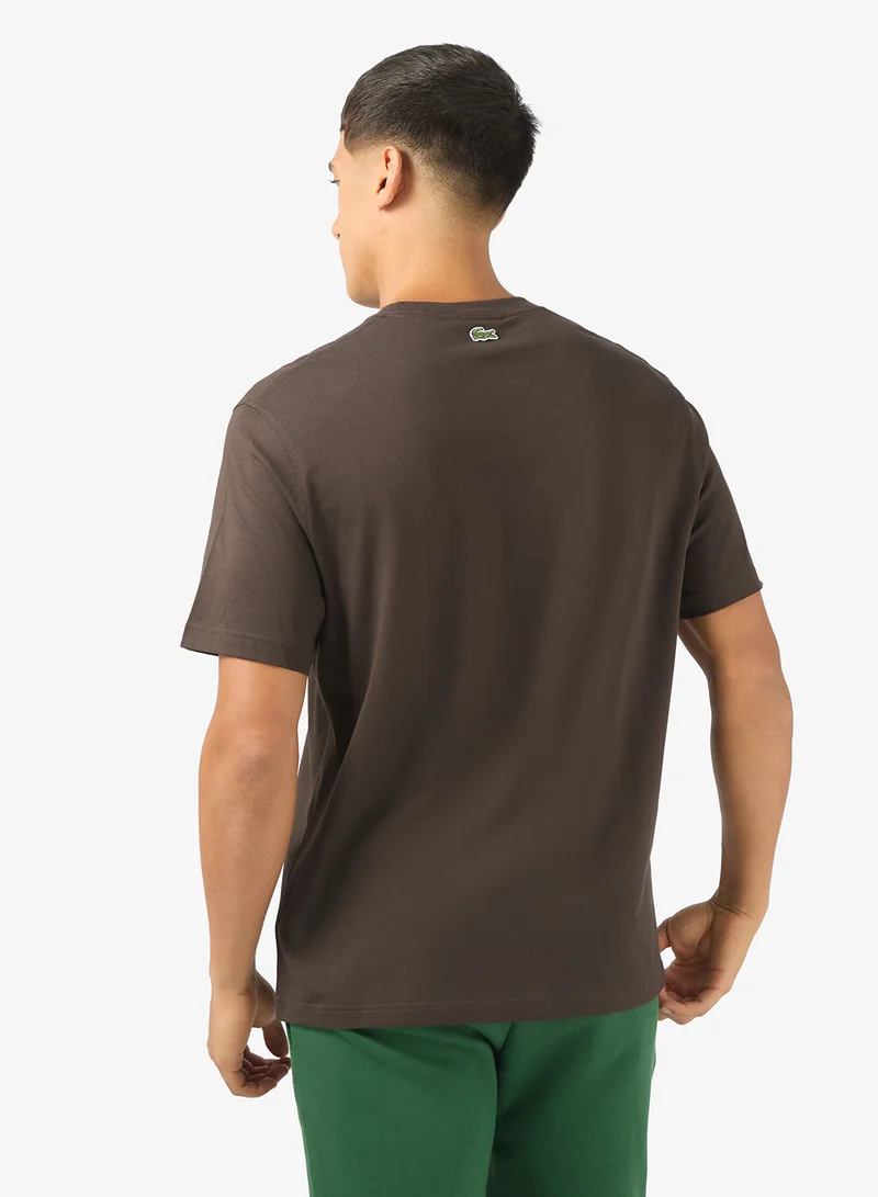 LACOSTE Classic Fit Print Crew Neck T-Shirt