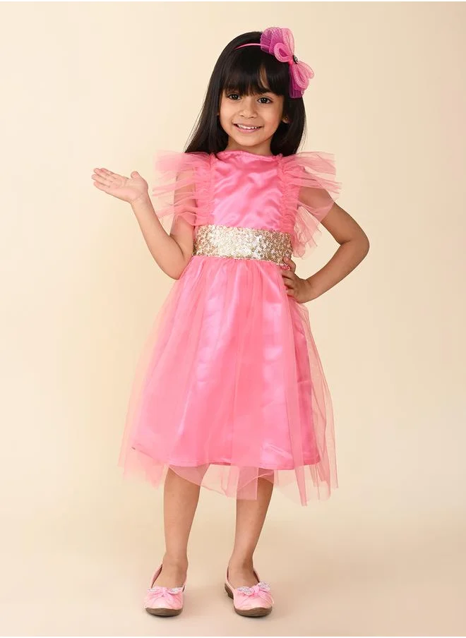 ليلك Pink Girls Wear Dresses
