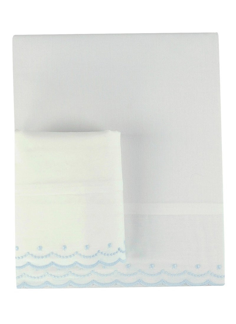 Bumble & Bird Bumble & Bird - Plumeti Baby Bedding Set For Bassinet - 3pcs - Blue  - Image 2