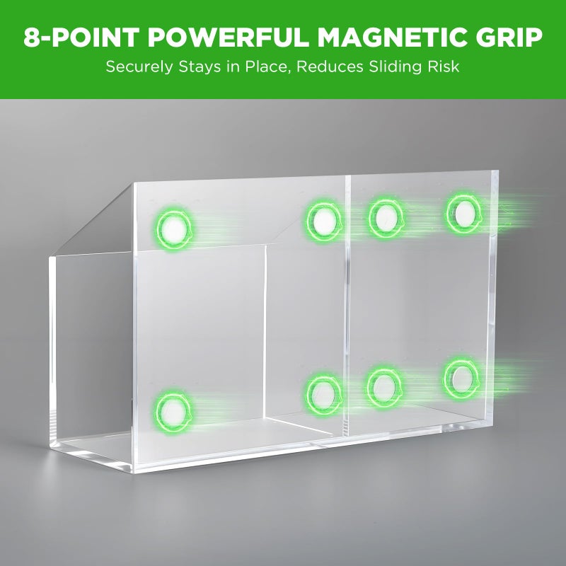 Banafich Magnetic Dry Erase Marker Holder for Whiteboard, Acrylic Magnet Pen Holder for Refrigerator Fridge, Marker Holder for Classroom Teacher, Pencil Cup, Office Accessories Decor, Locker Organizer - Image 2
