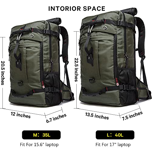 KAKA Travel Backpack, Carry On Backpack Durable Convertible Duffle Bag Fit for 15.6 Inch Laptop for Men and Women(Medium 35L) - Image 5