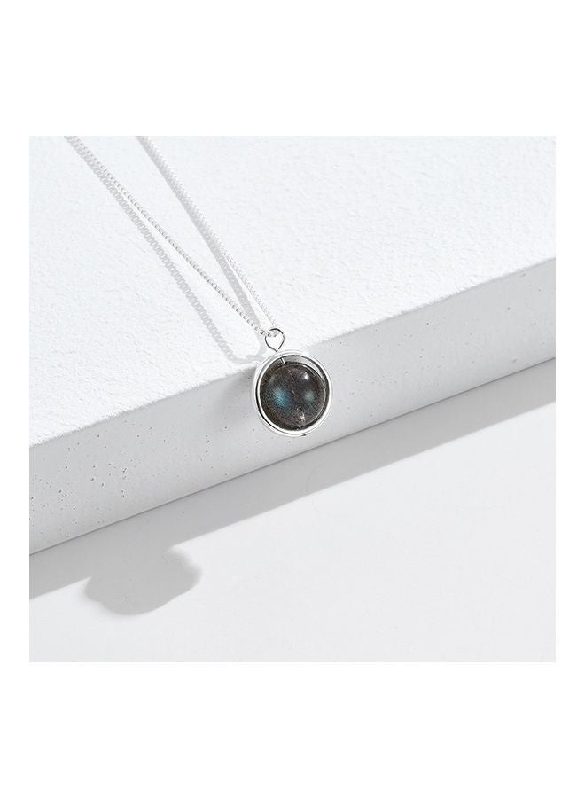 xozgdovg S925 Sterling Silver Crystal Studded Pendant Necklace - Image 4