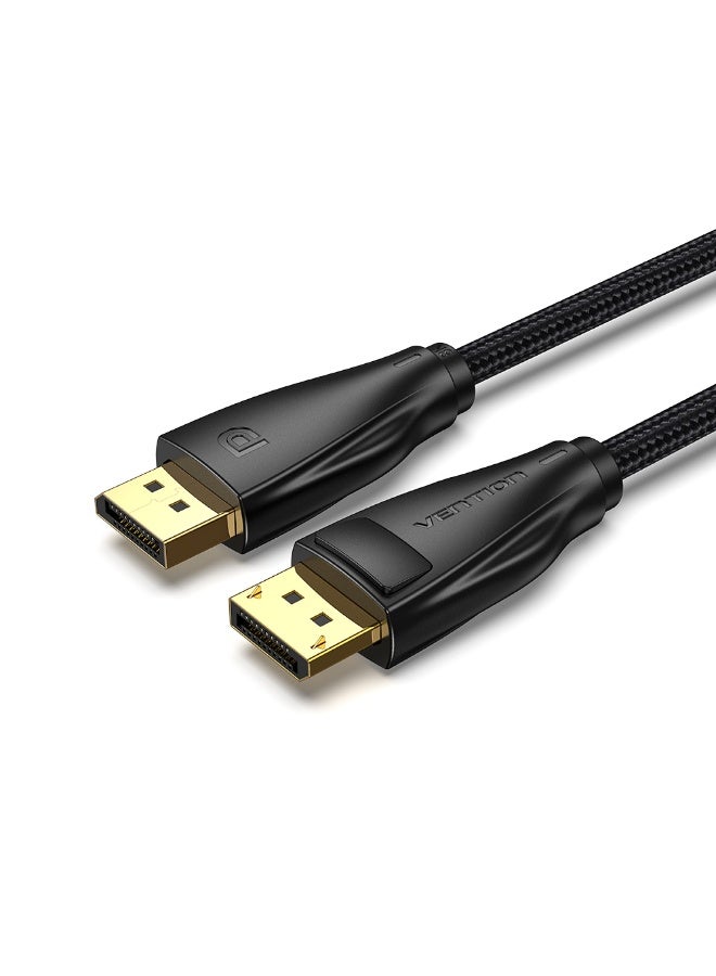 VENTION Cotton Braided DP Male to Male Cable 2M Black Model # HCCBH - Image 1