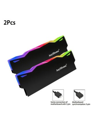 2pcs Black ARGB Memory Stick Heatsink USB Powered DDR3 DDR4 DDR5 ECC Compatible - pzsku/ZD1274F3EEEB3F964F02CZ/45/1762242161/79169c41-3743-4c2c-b66e-33417008d47d