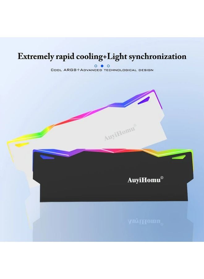 2pcs Black ARGB Memory Stick Heatsink USB Powered DDR3 DDR4 DDR5 ECC Compatible - Image 4