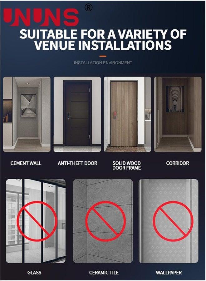 UNUNS Ab Slings Straps,Door Pull Up Bar,Rip-Resistant Heavy Duty Straps For Pull-up Bars,Abdominal Training Workout Equipment,Fitness Horizontal Bar,63-100CM Adjustable Width Bars,Support 220 Ibs - Image 2