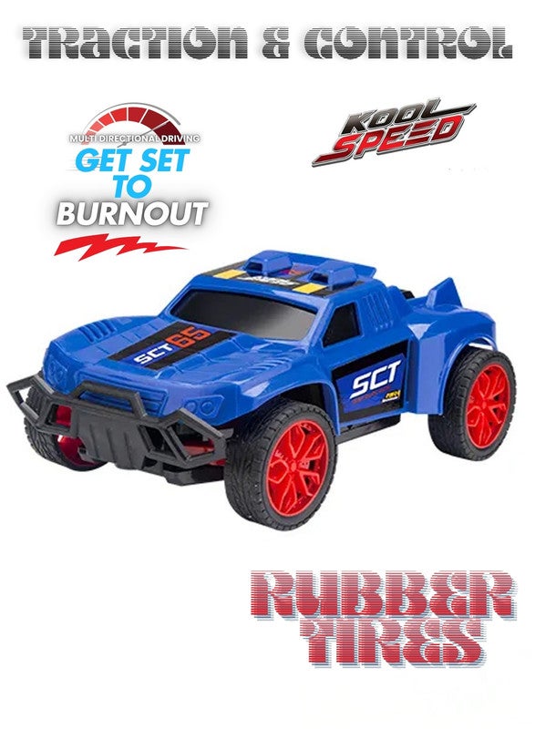 gearbox Kool Speed 1:24 R/C Dune Blasters Rally Truck Remote Control Toys For Kids  3 Years+ (Blue) - Image 4