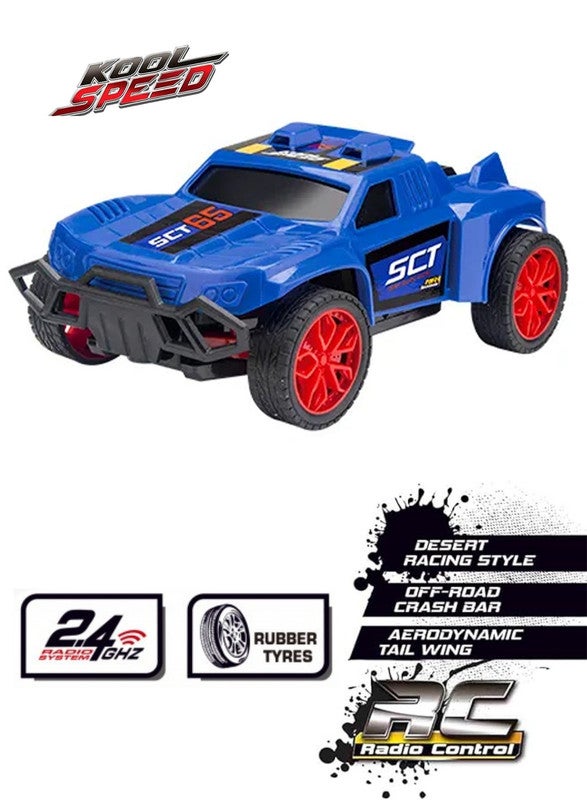 gearbox Kool Speed 1:24 R/C Dune Blasters Rally Truck Remote Control Toys For Kids  3 Years+ (Blue) - Image 3