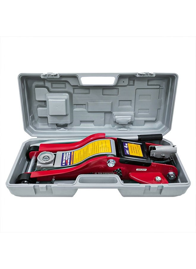 Agc - Premium Quality Professional Low-Profile Service Jack. Hydraulic Jack for Cars and Trucks - 4 Ton - RED - Image 1