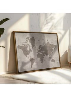 Home Gallery World Map Isolated Concrete Framed Wall Art  - Image 1