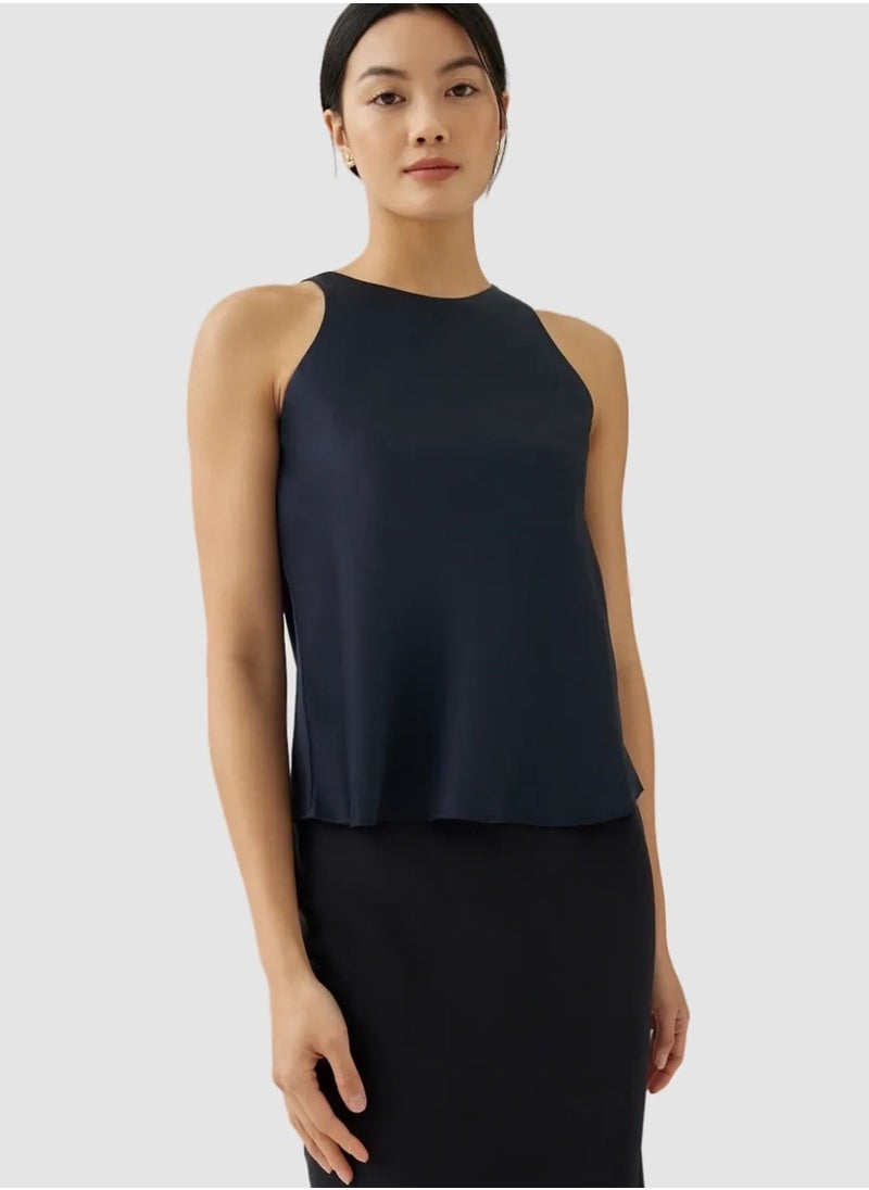 STYCHED - Madrid Navy Blue Top - Image 1