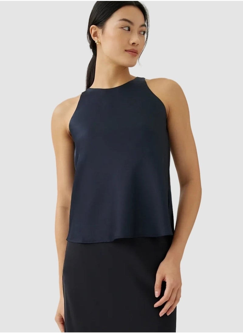 STYCHED - Madrid Navy Blue Top - Image 1