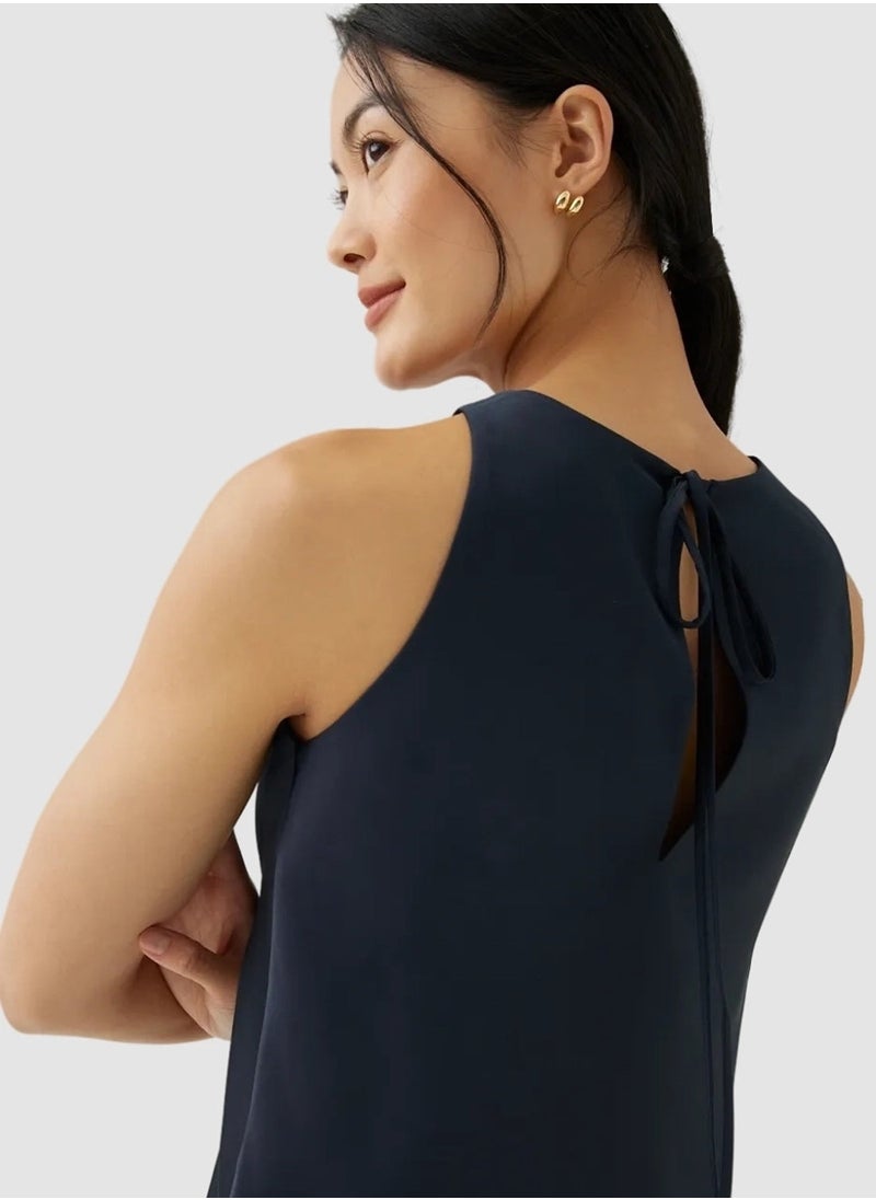 STYCHED - Madrid Navy Blue Top - Image 1