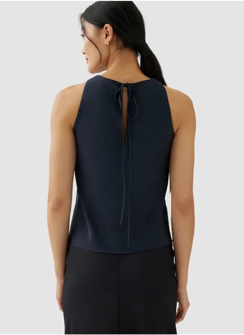 STYCHED - Madrid Navy Blue Top - Image 1