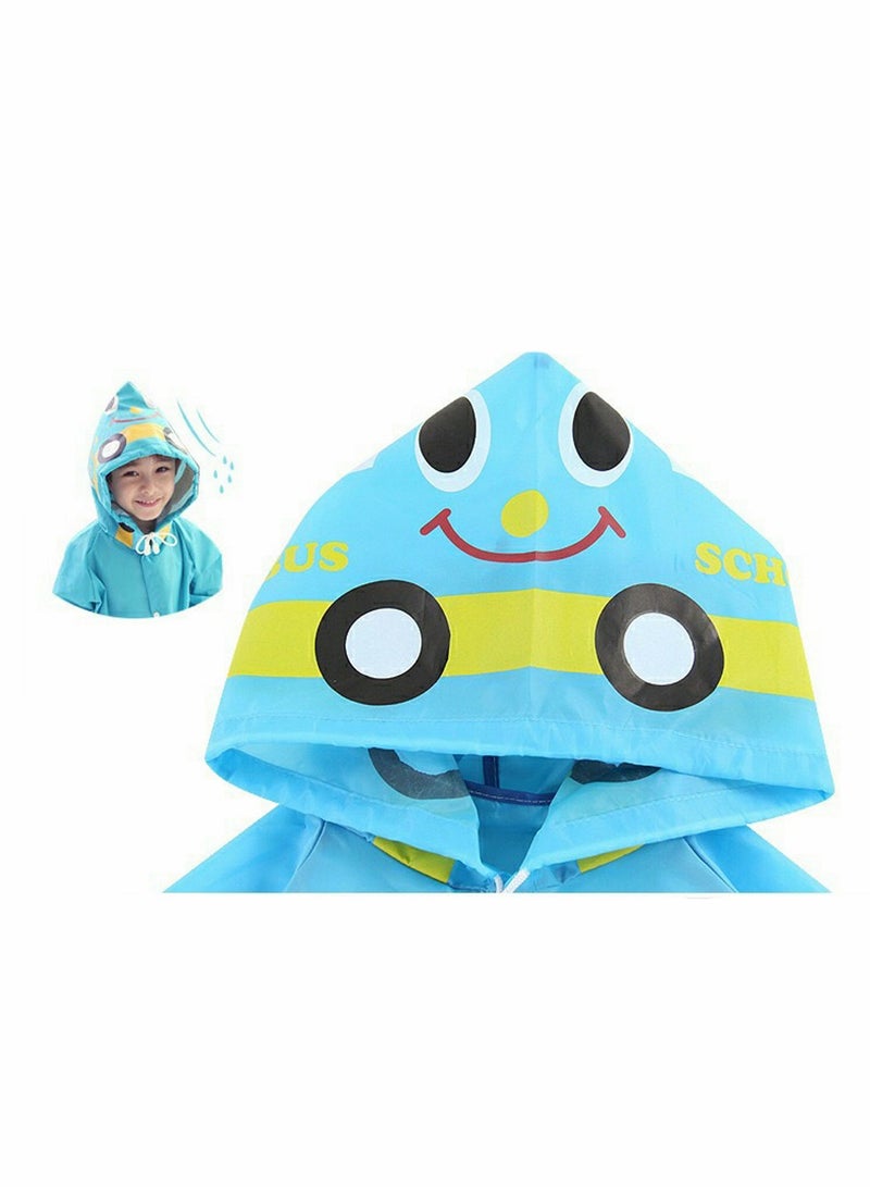 SYOSI Children's raincoats, Cartoon Kids Rain Jacket, Boys Girls Hooded Rain Poncho Outdoors Kids Transparent Raincoat Student Rain Suit Waterproof Durable Windbreaker  - Image 4