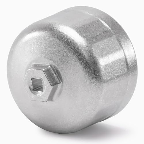 ELECHOI 864mm 16Flutes Oil Filter Cap Wrench Removal Tool Socket for BMW Enginesfor Volvo with 86mm Filter Housing Caps Silver HeavyDuty Aluminum - Image 1