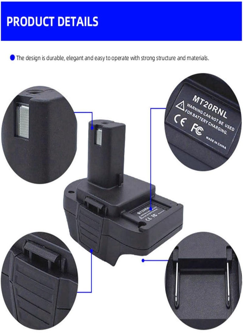 GGOOT - Battery Adapter - MT20RNL Battery Converter Adapter,Convenient Portable Battery Adapter Converter Use with 18V Tools, Power Tools for 18V Lithium Battery P107 P108 P103 ABP101 - Image 1