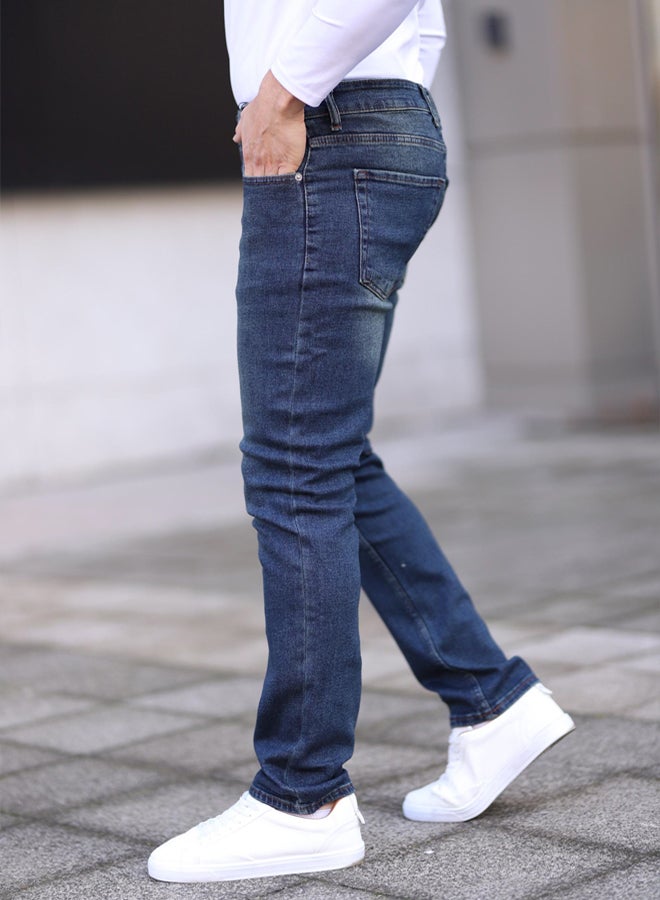 trendyol Dark Navy Blue Men's Regular Jeans - Image 3