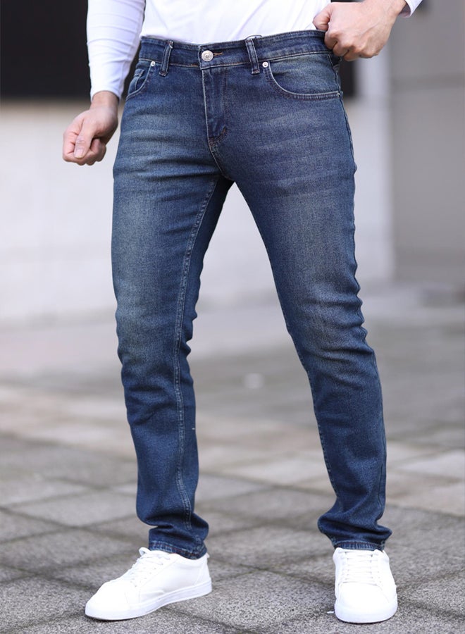 trendyol Dark Navy Blue Men's Regular Jeans - Image 2