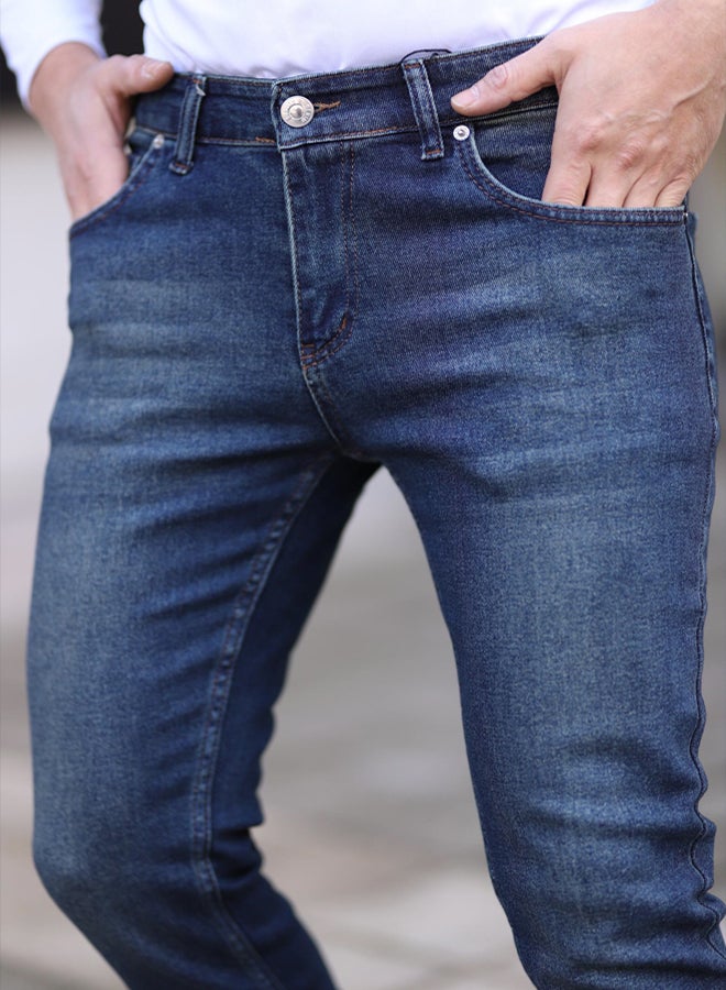 trendyol Dark Navy Blue Men's Regular Jeans - Image 4