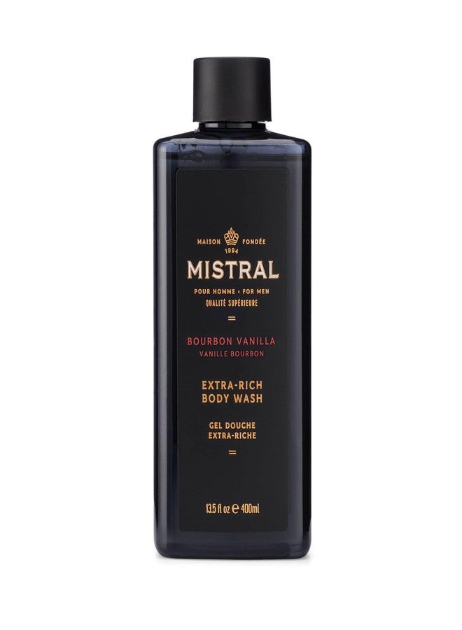 Mistral Men's Body Wash & Shampoo, Bourbon Vanilla 13.5 oz | 2-in-1 Natural Shower Gel for Men | SLS, Paraben & Phthalate Free | Natural Men’s Body Wash, Moisturizing Bath Gel - Made in France - Image 1