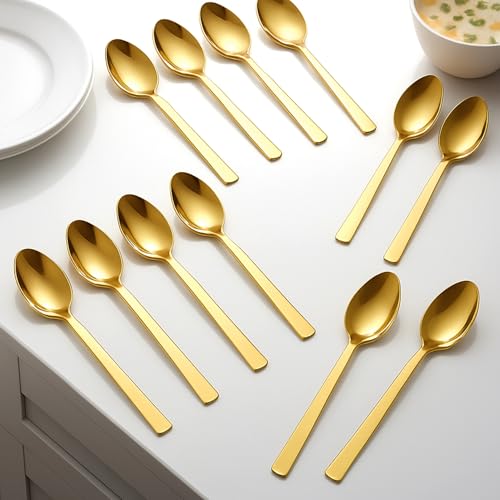 Frenchware Cutlery (Set of 12, Stainless Steel PVD Gold Spoons Set), 100% Food Grade, Non Toxic, Anti-Rust, Dishwasher Safe, Perfect Gifting Set for All Occasions - Image 1
