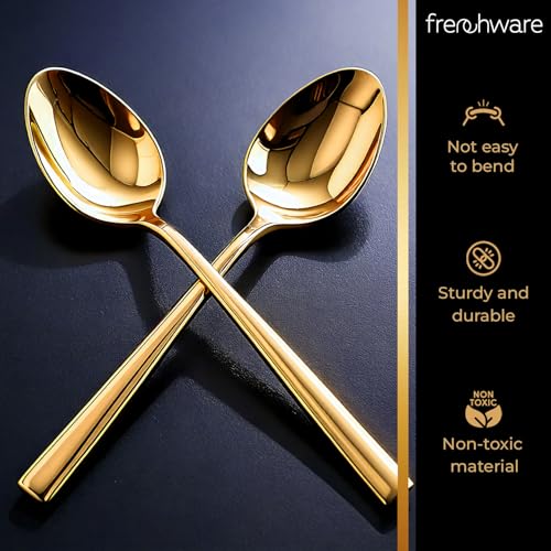 Frenchware Cutlery (Set of 12, Stainless Steel PVD Gold Spoons Set), 100% Food Grade, Non Toxic, Anti-Rust, Dishwasher Safe, Perfect Gifting Set for All Occasions - Image 5