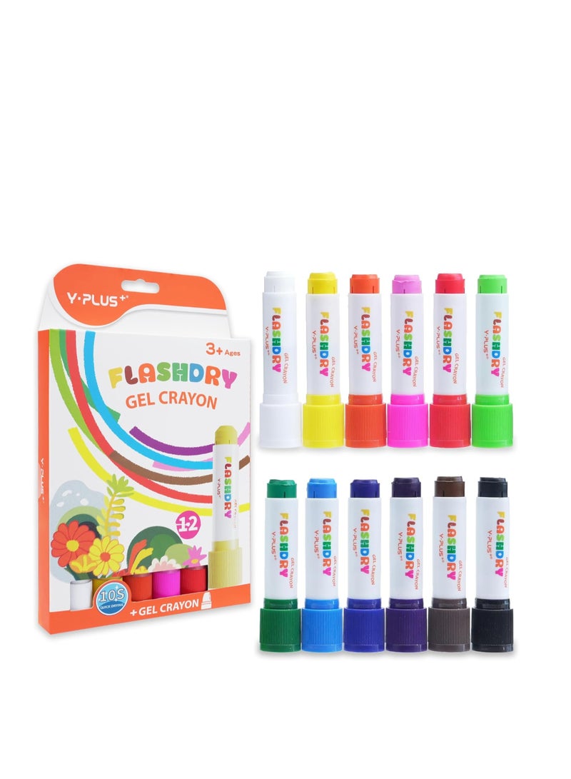 YPLUS Paint Sticks for Kids, Flashdry Tempera Paint Stick for Toddler, 12 Colors Non-toxic Washable Coloring Art Supplies for Ages 2-4 3-5 - Image 1