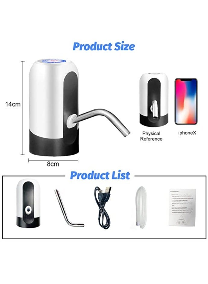 ELTRAZONE Gallon Water Bottle Pump, USB Charging Portable Electric Water Pump for for for 2-5 Gallon Jugs USB Charging Portable Water Dispenser for Office, Home, Camping, Kitchen and etc - Image 3