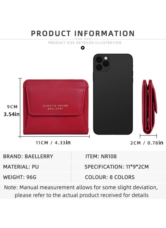 baellerry Women's Wallet Short Fashion Multi-card Coin Purse Youth Coin Bag Card Bag  - Image 5