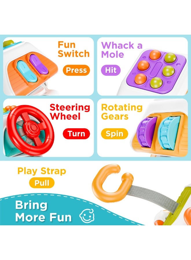 Halamodo Baby Toy Busy Ball,Ten-Sided Baby Busy Board Cube, Montessori Sensory Toy For Toddlers 1-3 Years, Baby Car Seat Airplane Travel Game, Children'S Educational Learning Activities, Birthday Gift For Boys Girls, Chewable Soft Rubber Rattle Design - Image 5