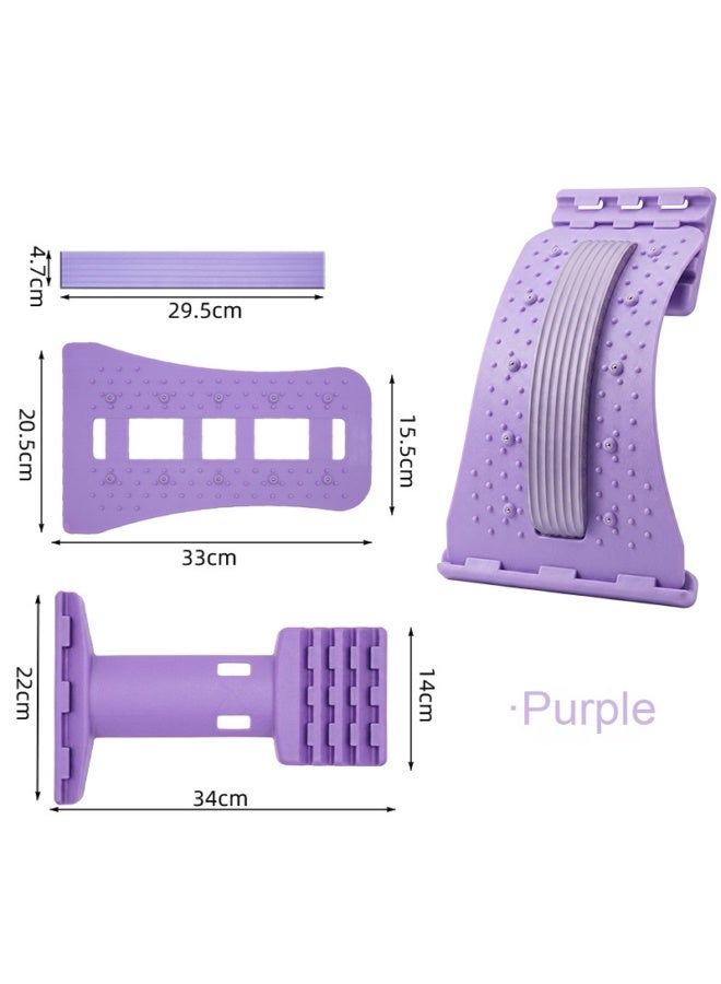 Lumbar Support Back Massager for Lower Back Pain Relief and Spinal Alignment - Waist Stretching Exercise Equipment