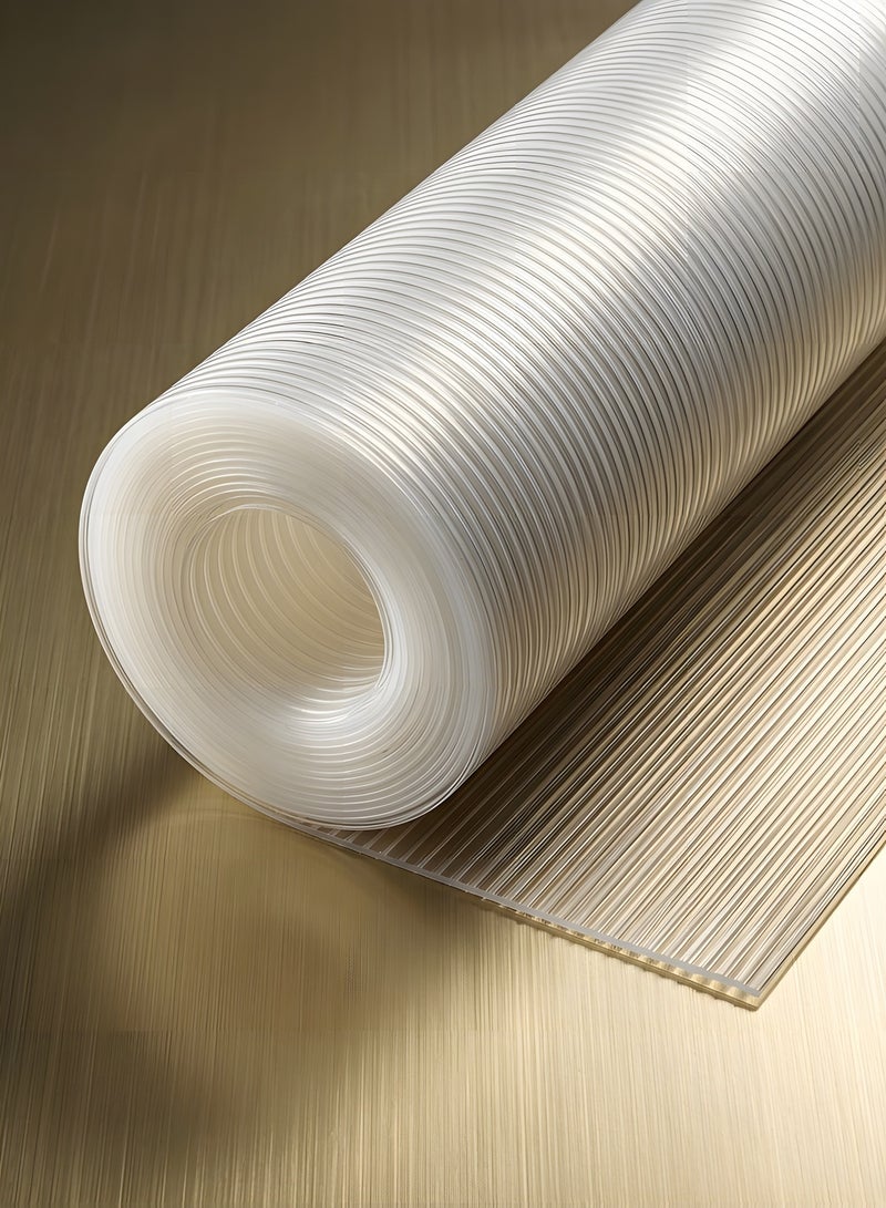 Beauenty Shelf Liner Non Adhesive Drawer Liner, EVA Cabinet Liner, Washable Refrigerator Liners, No - Slip Shelf Liner for Cabinets (Transparent) (30x150) - Image 1