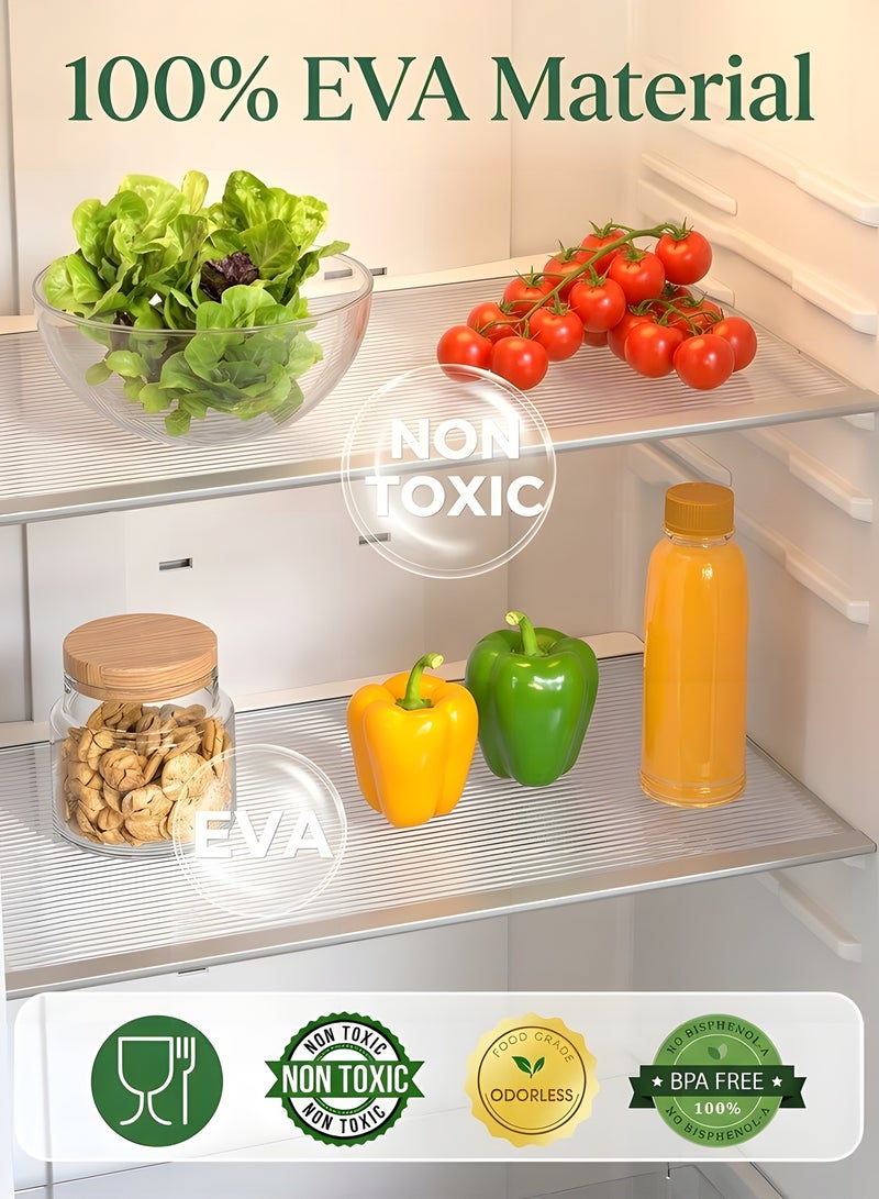 Beauenty Shelf Liner Non Adhesive Drawer Liner, EVA Cabinet Liner, Washable Refrigerator Liners, No - Slip Shelf Liner for Cabinets (Transparent) (30x150) - Image 5