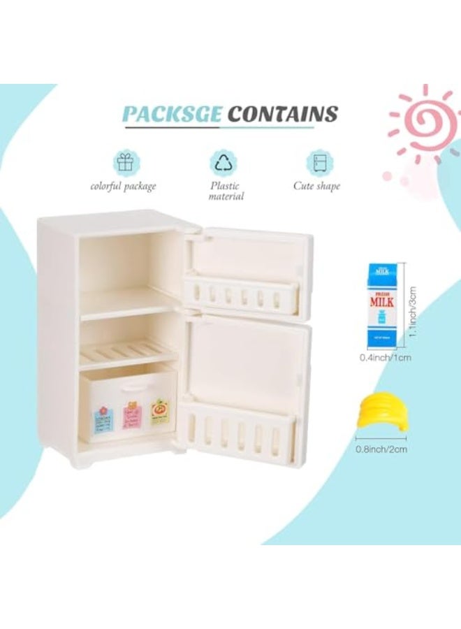 Children's Fridge Toy Set, 16-Piece Kitchen Refrigerator Role-Playing Toys, Toddler Mini Food Set, Role-Playing Decorative Accessories, Suitable for Kitchen Scenes and Party Themes in Educational Ro - Image 3