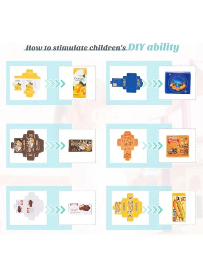 Children's Fridge Toy Set, 16-Piece Kitchen Refrigerator Role-Playing Toys, Toddler Mini Food Set, Role-Playing Decorative Accessories, Suitable for Kitchen Scenes and Party Themes in Educational Ro - Image 4