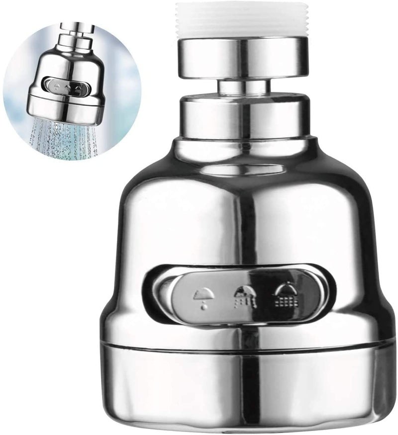 HENIJ HENIJ 1 Pcs Kitchen Faucet Head 360 Rotatable Faucet Sprayer Sprayer Head Replacement Anti Splash Tap Booster Shower and Water Saving Faucet with 3 Modes Adjustment for Kitchen SHORT - Image 3