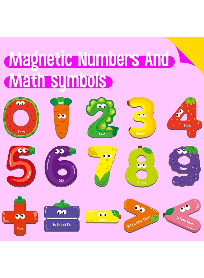 سبرايت جرو أرقام مغناطيسية ورموز رياضية، أداة تعليمية للأطفال للتعرف على الرياضيات، 25 قطعة مغناطيس تتضمن 20 قطعة أرقام من 0 إلى 9 و5 رموز رياضية (أكبر من/أصغر من/يساوي/زائد/ناقص) للأطفال الصغار - Image 3
